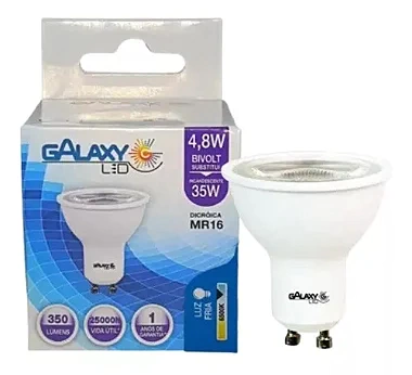Lâmpada led AR70 4,8w 6500k GU10 1482 bivolt Galaxy Led. - comprar online