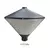 Luminária decorativa cone prismático em acrílico com tampa cônica e base para poste 60,3mm E-40. - comprar online