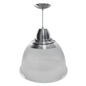 Luminária Industrial prismática 22" com pendente e canopla cinza E-40. - comprar online