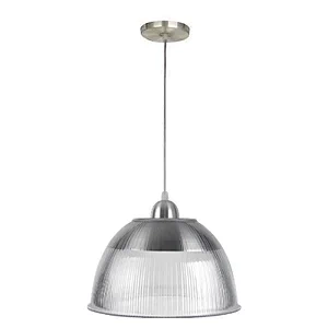 Luminária prismática pendente 12 polegadas cabo PP Incolor E-27. - comprar online