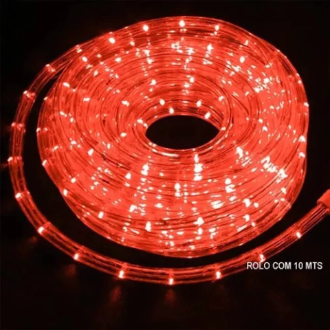 Mangueira LED vermelho 10 metros sequencial bivolt IP67. - comprar online