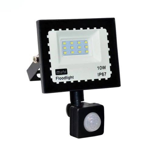 Mini Refletor Com Sensor De Presença Led SMD 10w Bivolt 6500k IP67. - comprar online