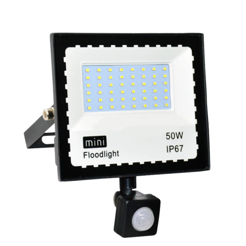 Mini Refletor Com Sensor De Presença Led SMD 50w Bivolt 6500k IP67. - comprar online
