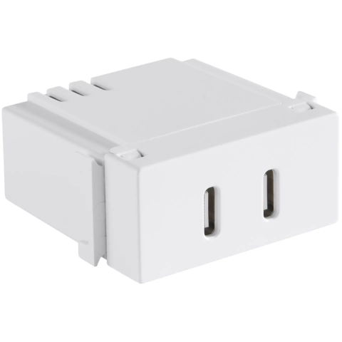 Módulo 2 Tomadas Usb-C 2 A Bivolt Tramontina Branco Compatível Com Aria. - comprar online