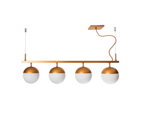 Pendente com 4 globos Moon 15x80x12cm Aluminio na cor cobre e Vidro. - comprar online