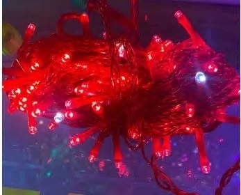 Pisca 100 LEDS e fio Vermelho Ø1.8mm com 20 Strobos brancos IP65 Externo 220V 10 metros. - comprar online