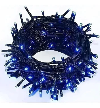 Pisca de Natal 50 Leds Azul 8 Funções 5 Metros fio verde bivolt. - comprar online