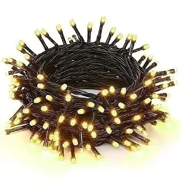KIT 100 Pisca de Natal 50 Leds branco quente 8 Funções 5 Metros fio verde bivolt. - comprar online