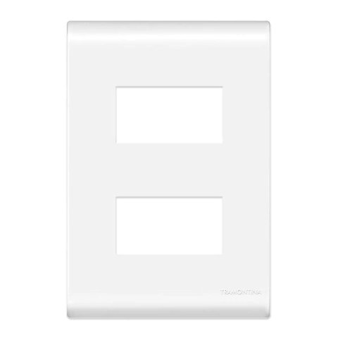 Placa 4X2 Para 2 Módulos Separados Branco Liz Tramontina.