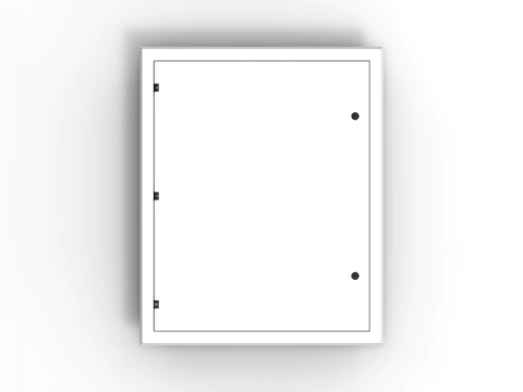 Quadro de comando metálico de embutir com placa de montagem 50cm X 50cm. - comprar online