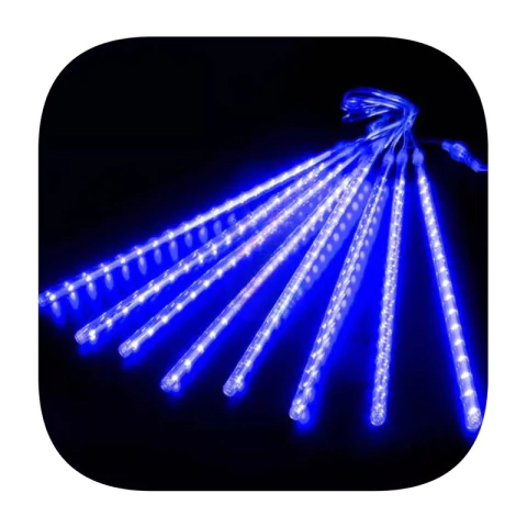Tubo snowfall super Leds azul dupla face 100cm uso externo IP44 bivolt.