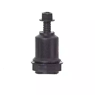 Soquete coluna com niple e porca para Abajur e Camarin plástico preto E27. - comprar online
