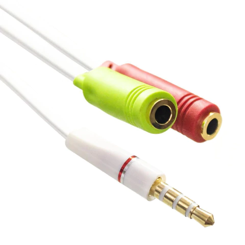 Cabo Adaptador de Áudio para Fone de Ouvido 1 P3 Macho para 2 P2 Fêmea - P22A