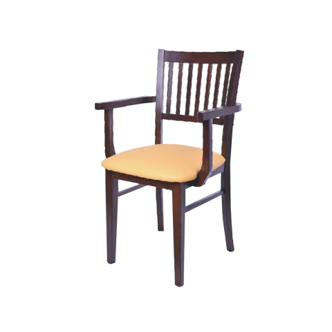 SILLA BANTU CON APOYABRAZO 170 WENGUE TELA INTERMEDIA