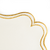 Lugar Americano Corino Branco Com Dourado - Prosperidade - comprar online