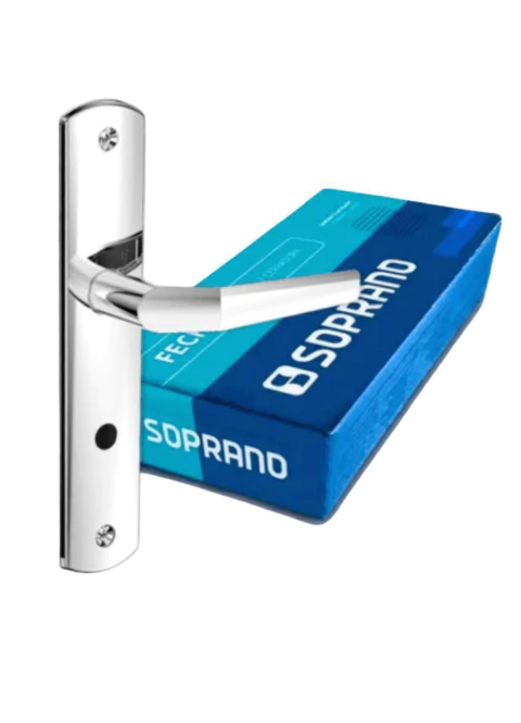 FECHADURA SOPRANO POP LINE EXT CROMADA ( 40 X 53 PY 45 )