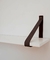 Prateleira Zinha em Madeira ou MDF 60cm x 25cm com Alças em Couro - Coleção Marília Zimmermann - Oruy | Peças Artesanais em Couro - Casa e Decoração