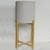 Cachepot Gold Cesto Organizador Redondo em Couro com Suporte Metálico Alto - Diâmetro 30cm - Coleção Marília Zimmermann - comprar online