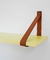 Prateleira Zinha em Madeira ou MDF 60cm x 25cm com Alças em Couro - Coleção Marília Zimmermann - loja online