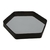 Bandeja Hexagonal em Couro - Fundo Espelhado - Pesponto nas Bordas - Diâmetro 40cm - comprar online