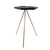 Mesa de Cabeceira e Canto Hexagonal Revestida em Couro com Pés de Metal - Altura 55cm Diâmetro 35cm - loja online