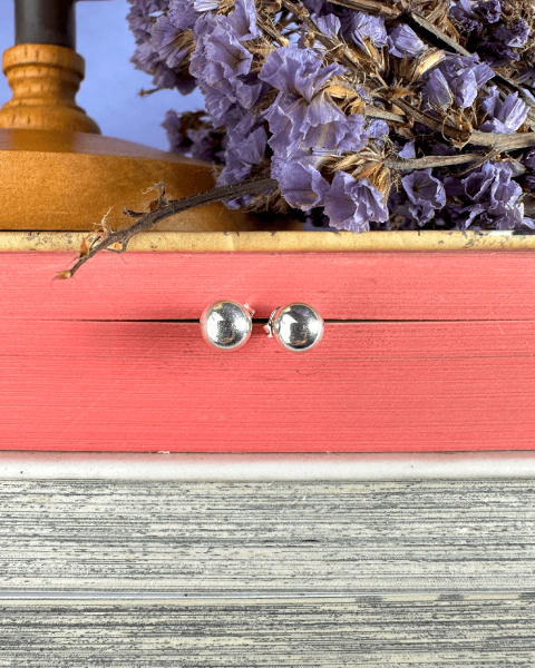 Brinco Esfera Pura 6 mm - Prata 925