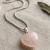 Colar Quartzo Rosa Coração - comprar online