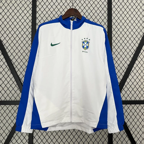Jaqueta Corta Vento Brasil 25/26 Nike - Branco E Azul - comprar online