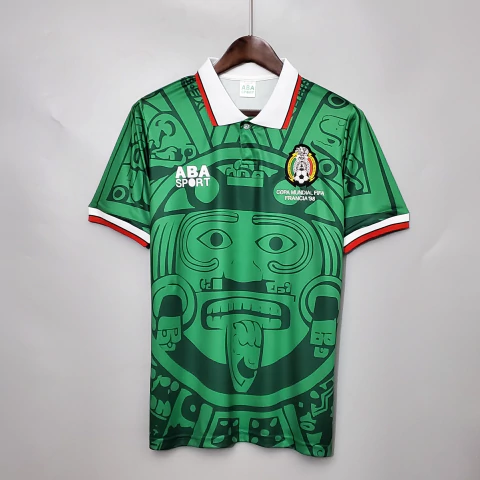 Camisa Retrô Seleção México - 1998 - Verde - Aba Sport - Home - comprar online