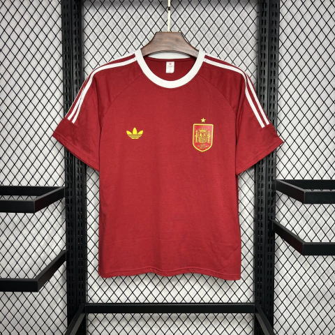 Camisa Adidas Espanha Euro Retro Style - 2024/25 - Vermelha