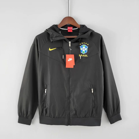Jaqueta Corta Vento Seleção Brasileira Nike 22/23 Preta - comprar online
