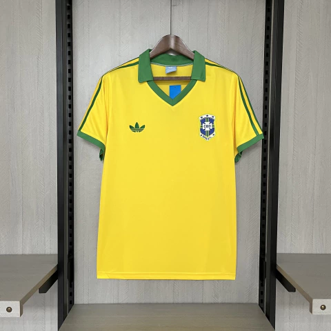 Camisa Retrô Seleção Brasileira 1979 - Adidas Amarelo Verde - comprar online
