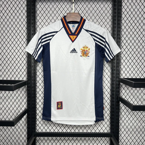 Camisa Retro Seleção Espanha II - 1998 - Branca e Azul - comprar online