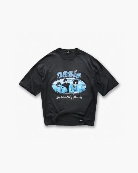 Camiseta Oasis x Represent - Manchester 1994 - Cinza Chumbo - comprar online