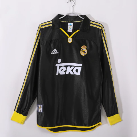 Camisa Real Madrid II Retrô 1998/1999 Manga Longa - Preto - Adidas - comprar online