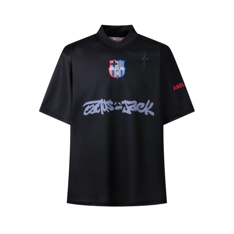 Camisa Travis Scott x FC Barcelona 2024/25 Match Away Cactus Jack Jersey Preta - comprar online