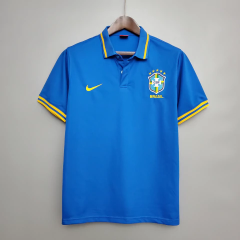 Camiseta Polo Azul Seleção Brasileira Nike - 2021/22 - comprar online