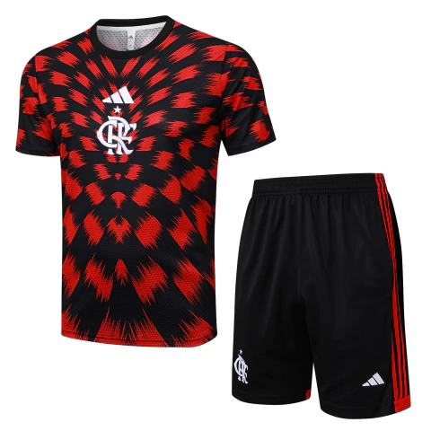 Conjunto Kit Treino Flamengo - Vermelha - Camisa e Shorts - comprar online