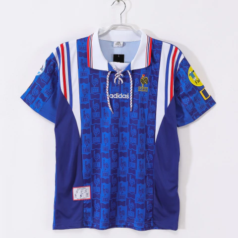 Camisa França Retrô Home 1996 - Azul - comprar online