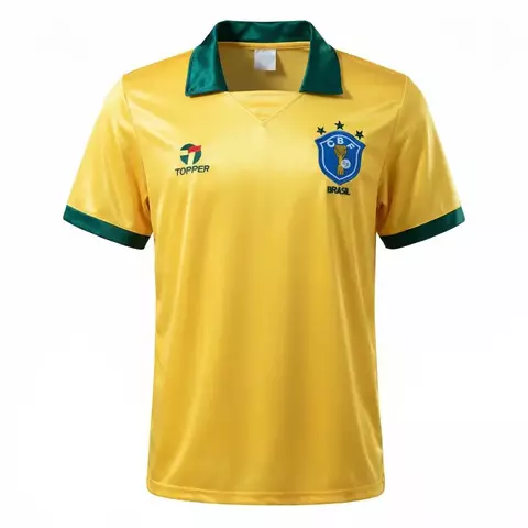 Camisa Retrô Seleção Brasileira - TOPPER 1986 - comprar online