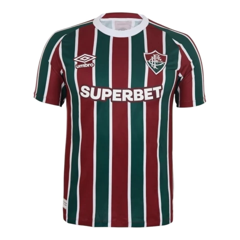 Camisa Fluminense I 25/26 - Torcedor Umbro Masculina - Vermelha e verde com detalhes em branco