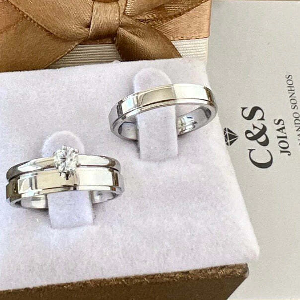 Par Alianças Cochabamba Aço Inoxidável - 4mm