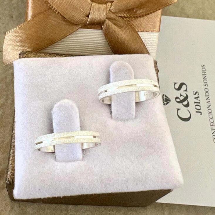 Par Alianças Suzhou em Prata 950l - 4mm
