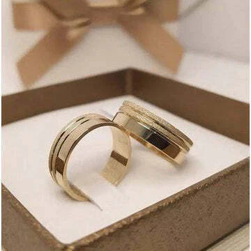 Par Alianças Alagoas Prata Banhada a Ouro - 6mm