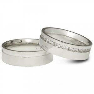 Par Alianças Araucária em Prata 950l - 6mm
