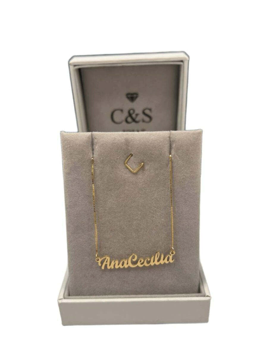 Corrente Dois Nomes Ouro 18k