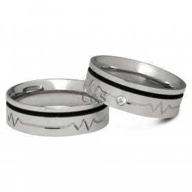Par Alianças Aurora Aço Inoxidável - 6mm