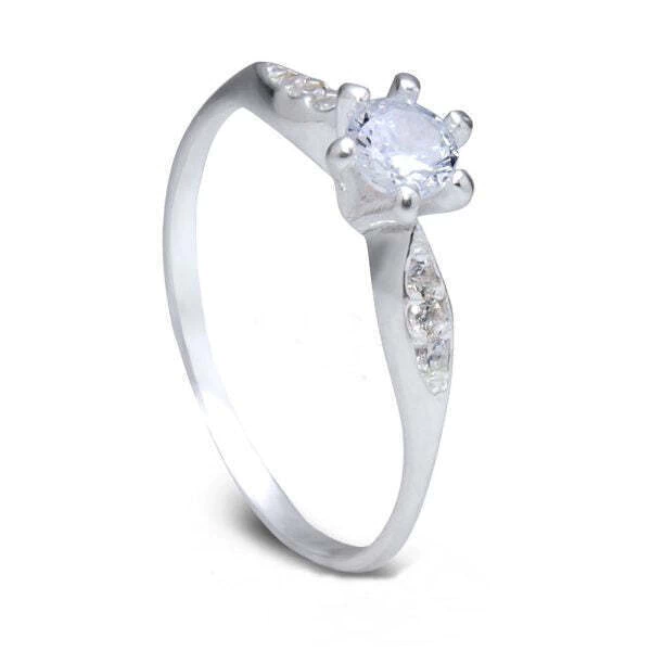 Solitário Prata 950l com Pedrinhas Cravejadas