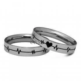 Par Alianças Guarujá Aço Inoxidável - 4mm