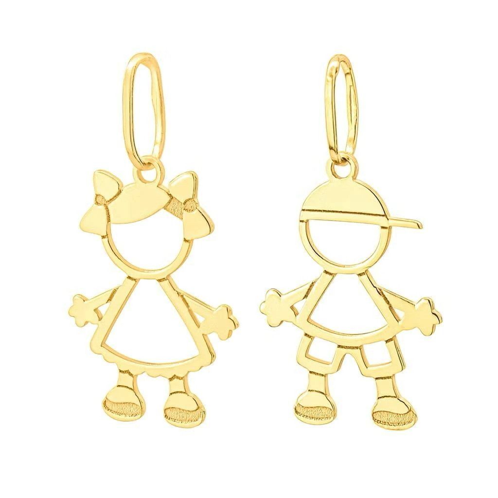 Pingente Menino ou Menina Ouro 18k